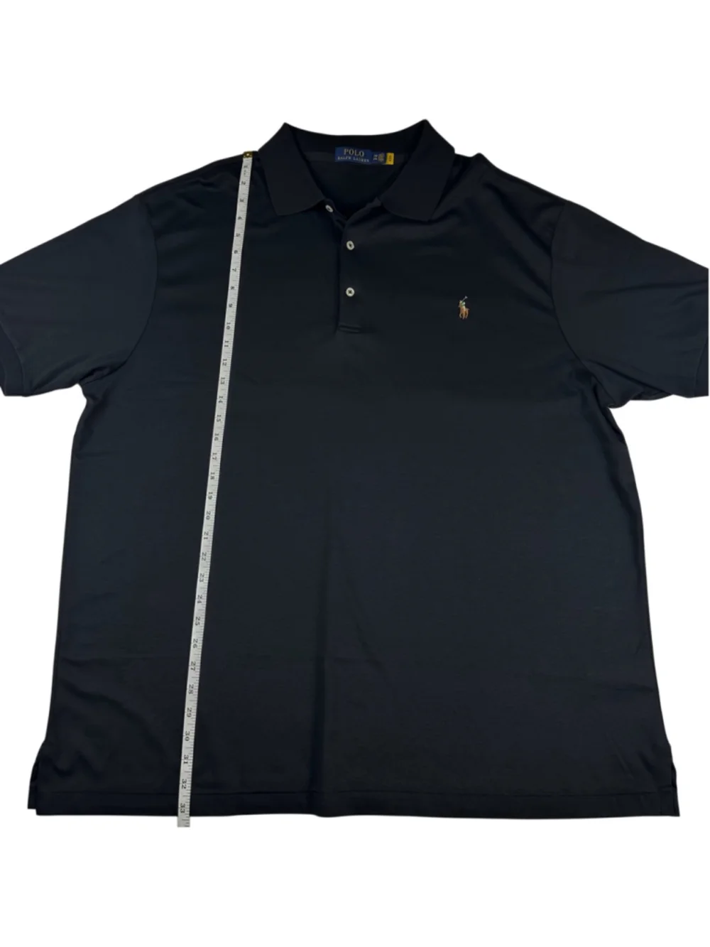 Polo Ralph Lauren Shirt Men 2XB Black Short Sleeve Cotton Classic Pony Logo Big